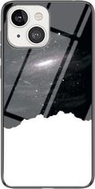 Sterrenhemelpatroon Gehard glas + TPU schokbestendig beschermhoesje voor iPhone 13 (Universe Starry Sky)