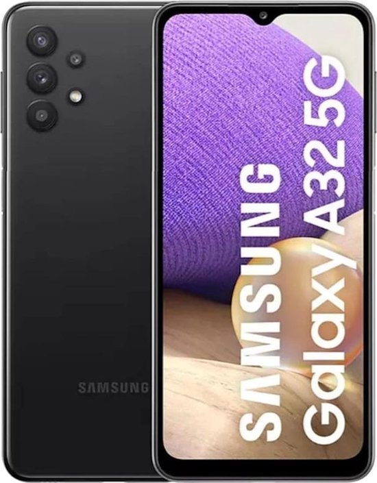Samsung Galaxy A32 5G smartphone 64GB zwart 6.5 inch scherm 4 camera’s 5000mAh batterij 15W opladen