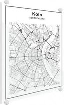 Stadskaart Keulen - Plexiglas 90x120