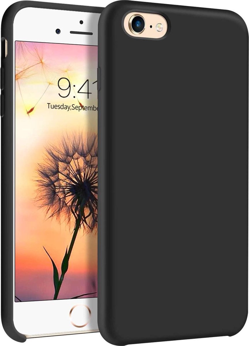 Hoesje Geschikt voor: iPhone 6 / 6S - Silicone - Zwart