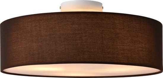 Plafondlamp plafonnière Omaha Ø 45 cm 3xE27 bruin en wit