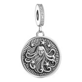 Tracelet - Zilveren bedels Bedel Sterrenbeeld Maagd | Charm model met zirkonia | 925 Sterling Zilver - Pandora compatible - 925 Zilver Certificaat - Valentijn cadeau