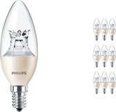 Voordeelpak 10x Philips LEDcandle E14 B38 6W 827 (MASTER) | DimTone Dimbaar - Vervangt 40W