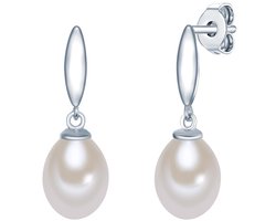Valero Pearls Parel oorstekers Sterling zilver Gekweekte zoetwaterparels wit