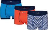 Urifoon plaswekkerbroekje jongens – zindelijkheidstraining – plaswekker ondergoed (set van 3) Blauw/Oranje/Monkey maat 104