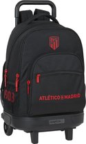 Schoolrugzak met Wielen Atlético Madrid Zwart