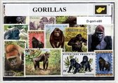 Gorilla's – Luxe postzegel pakket (A6 formaat) - collectie van verschillende postzegels van gorilla's – kan als ansichtkaart in een A6 envelop. Authentiek cadeau - kado - kaart - aapje - aap - primaat - dieren - mensaap - 	Homininae