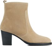 Stefano Lauran Vrouwen Suède     Enkellaarsjes / Laarzen / Damesschoenen S1057 - Beige - Maat 41