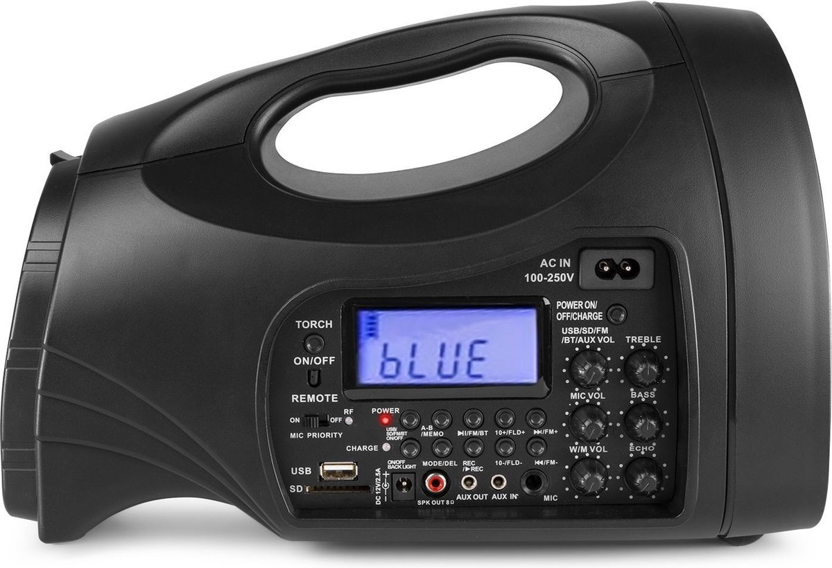 Aanbieding: Vonyx Ap1200Pa Mobiele 12 Speaker Op Accu 600W Met Microfoons Mp3 En Bluetooth Kopen