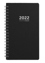 Brepols Agenda 2022 - Notavision - Polyprop Wire O - 9 x 16 cm - Zwart