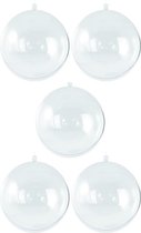 25x Transparante hobby/DIY kerstballen 5 cm - Knutselen - Kerstballen maken hobby materiaal/basis materialen