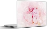 Laptop sticker - 15.6 inch - Close-up van een dichte roze pioenroos - 36x27,5cm - Laptopstickers - Laptop skin - Cover