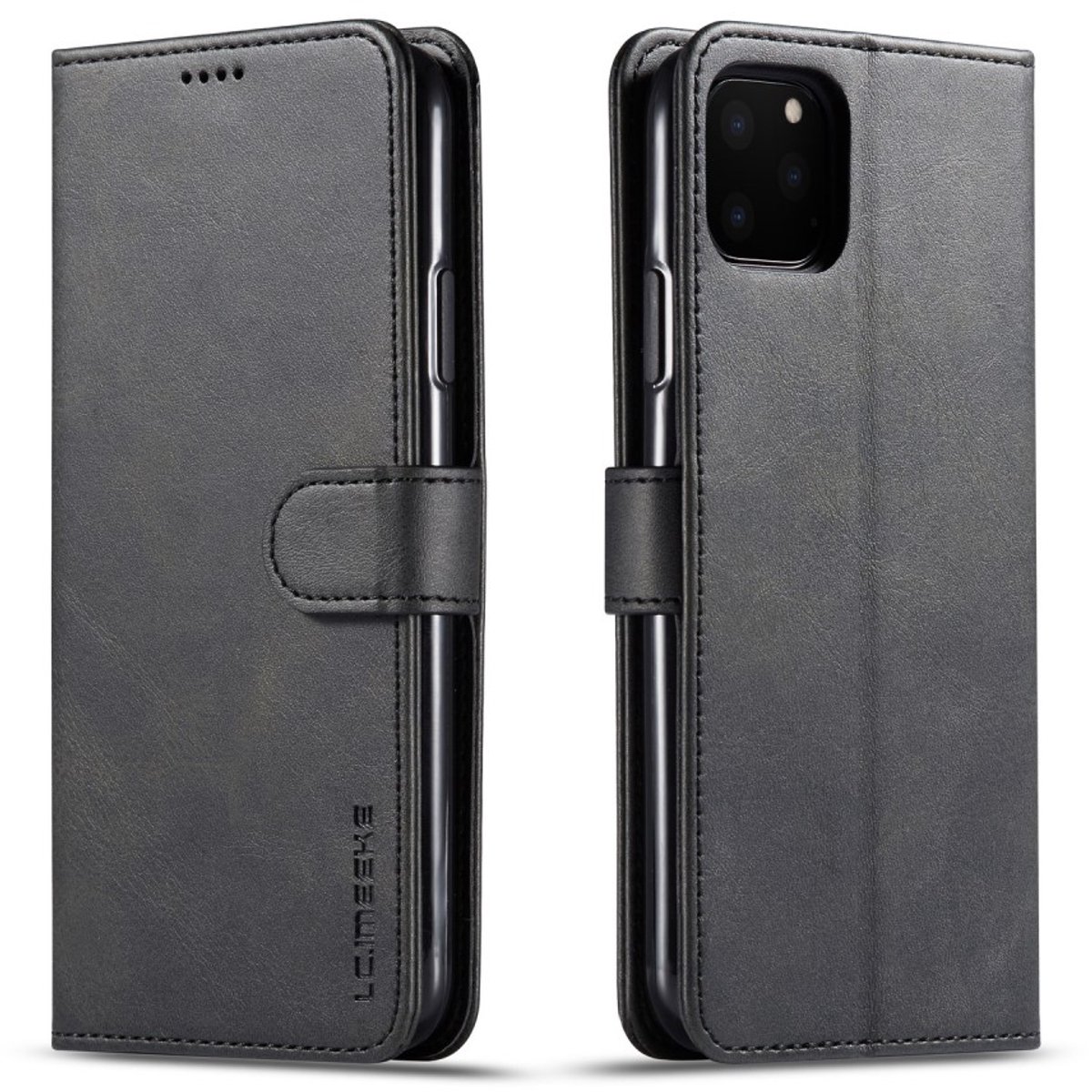 LC.IMEEKE Wallet / portemonnee hoesje voor iPhone 11 Pro max - zwart