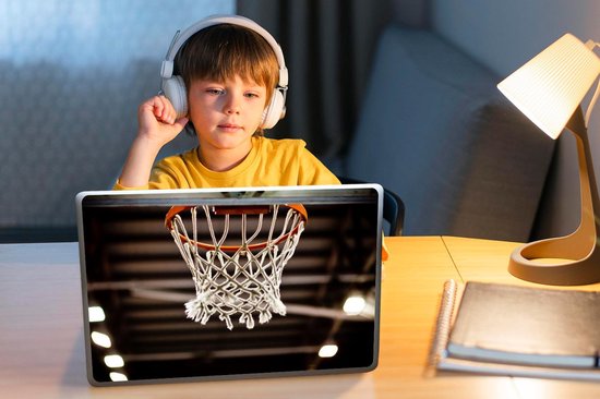 Sticker pour ordinateur portable - 12,3 pouces - Un filet de basket d'un panier