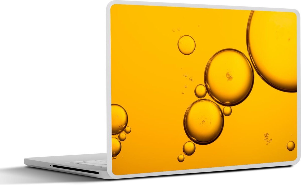 Laptop sticker - 12.3 inch - Luchtbel op gele achtergrond - 30x22cm - Laptopstickers - Laptop skin - Cover