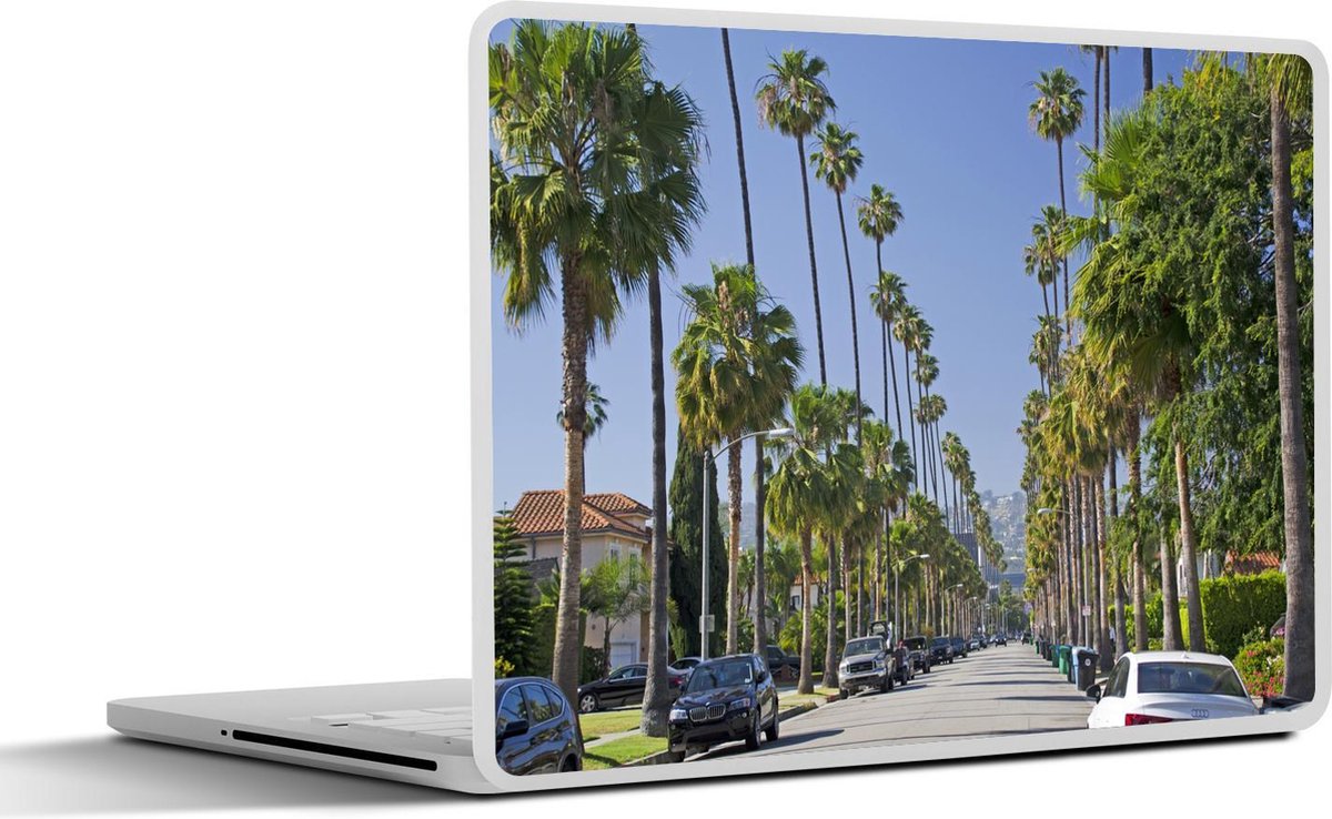 Afbeelding van product SleevesAndCases  Laptop sticker - 12.3 inch - Palmbomen langs de straten in Beverly Hills in Noord-Amerika
