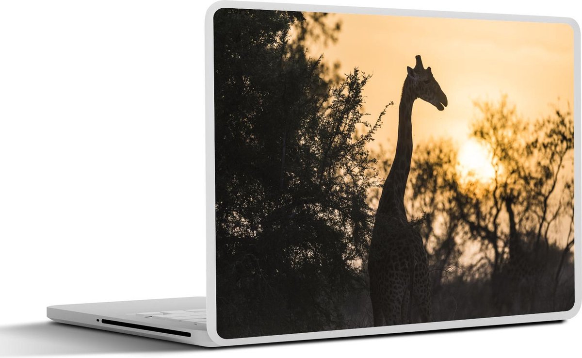 Afbeelding van product SleevesAndCases  Laptop sticker - 11.6 inch - Giraffe in Nationaal park Zakouma