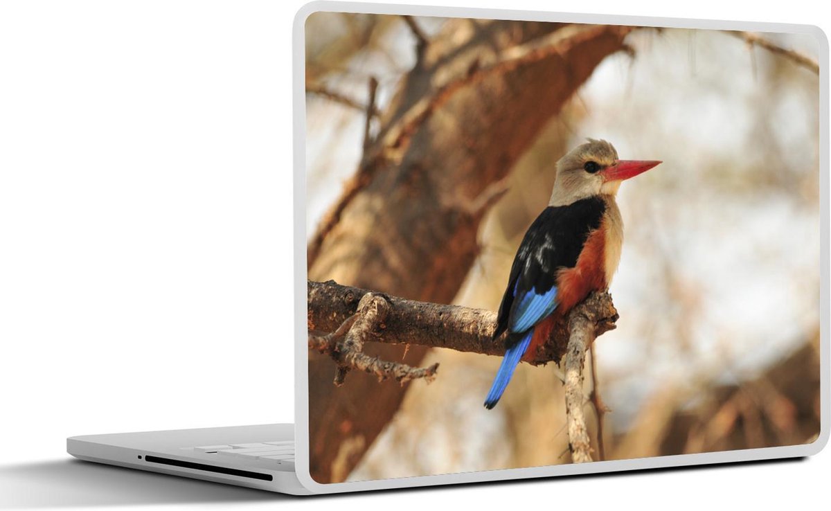 Afbeelding van product SleevesAndCases  Laptop sticker - 11.6 inch - Grijskopijsvogel in de schaduw van een boom
