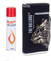 The Bulldog Blazer Metal Embossed Jet Lighter - Rainbow met Aansteker Gasvulling