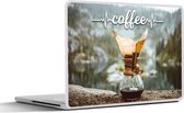 Laptop sticker - 10.1 inch - Coffee - Quotes - Koffie - Spreuken - 25x18cm - Laptopstickers - Laptop skin - Cover