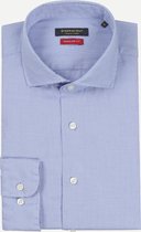 Steppin' Out Spring 2021  Regular Fit Cutaway Shirt Mannen - Regular Fit - Katoen - Blauw (44)