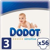 Wegwerpluiers Sensitive Dodot Maat 3 (56 stuks)