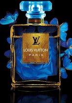 80 x 120 cm - Glasschilderij - Parfum - Louis Vuitton - schilderij fotokunst - foto print op glas