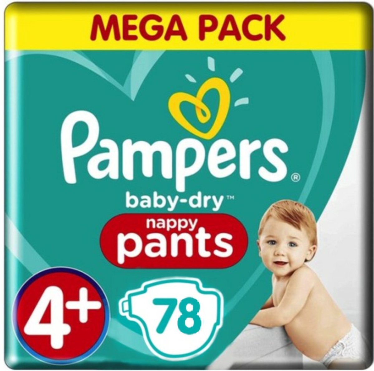 Pampers Bébé-Dry Pants Taille 4+ (9-15 kg) - 78 couches-culottes