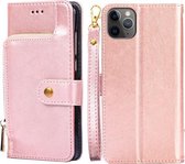 Ritstas PU + TPU Horizontale Flip Leren Case met Houder & Kaartsleuf & Portemonnee & Lanyard Voor iPhone 11 Pro Max (Goud)