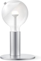 Move Me tafellamp Side - grijs / Cone 5,5W - wit