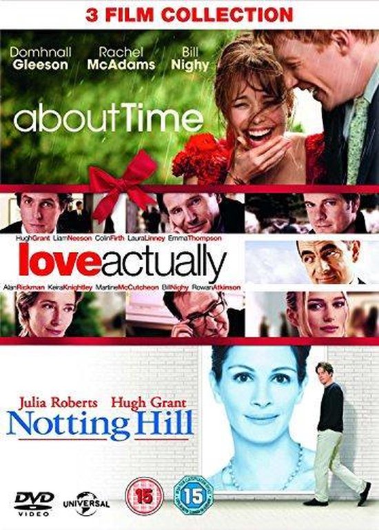 3 film collectie: About Time, Love Actually en Notting Hill