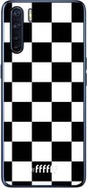 6F hoesje - geschikt voor OPPO A91 -  Transparant TPU Case - Checkered Chique #ffffff