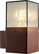 Olucia Sanel - Moderne Buiten wandlamp - Aluminium - Roestkleurig