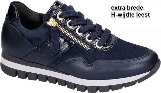 Gabor -Dames - blauw donker - sneakers - maat 38 | bol.com