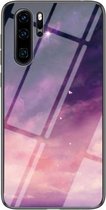 Voor Huawei P30 Pro Sterrenhemelpatroon Gehard Glas + TPU Schokbestendige Beschermhoes (Fantasie Sterrenhemel)