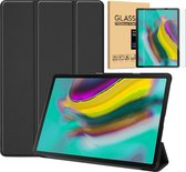 Samsung Galaxy Tab S5e hoesje - Tri-Fold Book Case + Screenprotector - Zwart
