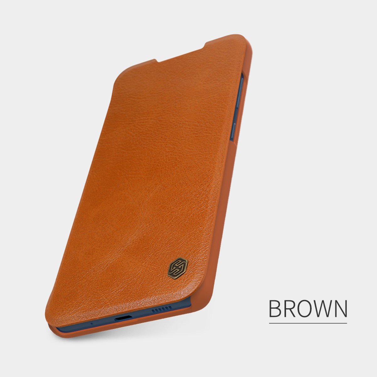 Samsung Galaxy S20 FE Hoesje - Qin Leather Case - Flip Cover- Bruin