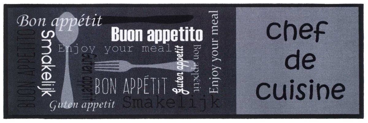 MD Entree - Keukenloper - Vloerkleed - Machinewasbaar - Cook&Wash - Chef de Cuisine - 50 x 150 cm