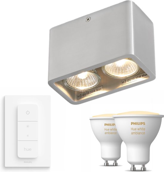 Artdelight Moni Opbouwspot met Philips Hue White Ambiance GU10 & Dimmer