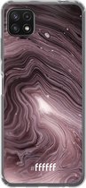 6F hoesje - geschikt voor Samsung Galaxy A22 5G -  Transparant TPU Case - Purple Marble #ffffff