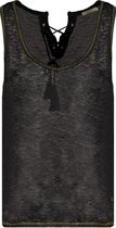 DEELUXE Tanktop met vetersluiting aan de achterkant CINDYLA Black