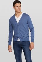 Van Gils - Effen vest Basico Cardigan van merinowol Heren