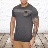 Heren t-shirt violento bruin -Violento-XL-t-shirts heren