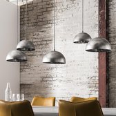 Hanglamp 5-Lichtbronnen - Zilver - Spiegelglas - Lamp Crossbar - Giga Meubel