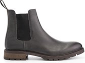 NoGRZ G.Guarini Chelsea boots heren - Gevoerde enkelaarzen - Donkergrijs Leer - Maat 41