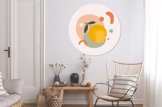 WallCircle - Tableau - Citroen Été - Multicolore - 140 x 140 Cm