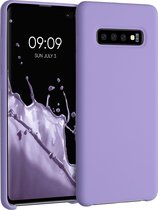 Coque kwmobile pour Samsung Galaxy S10 Plus - Coque avec revêtement en silicone - Coque pour smartphone en lilas violet