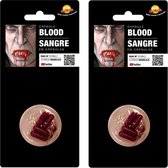 16x stuks horror kunstbloed capsules voor in de mond - Nepbloed - Halloween verkleedaccessoires