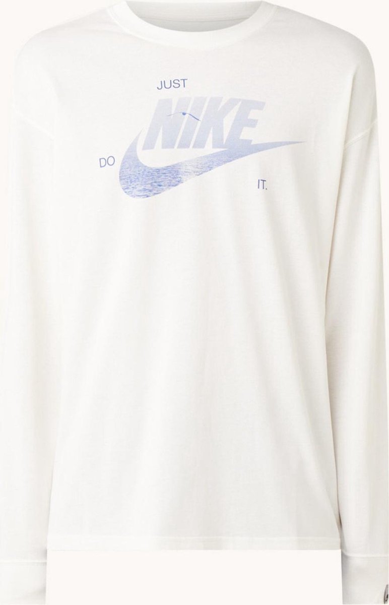 Nike Longsleeve met logo- en backprint Wit