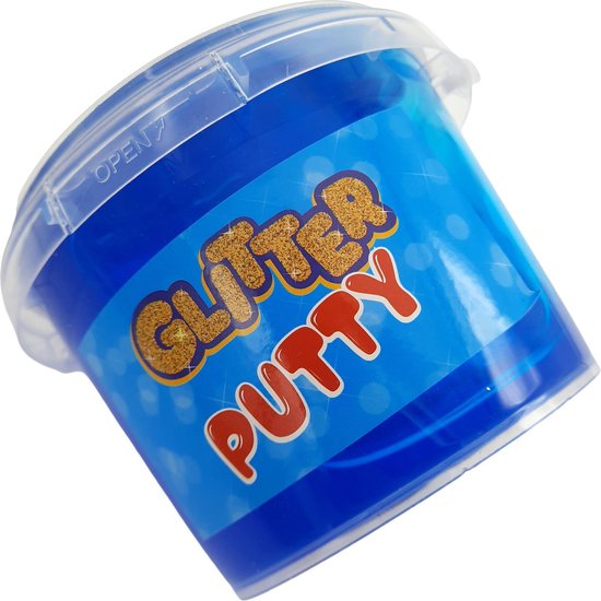 XXL Glitter Putty - Galaxy Slijm Slime - Slijm - Pot 500 gram (blauw) bol.com